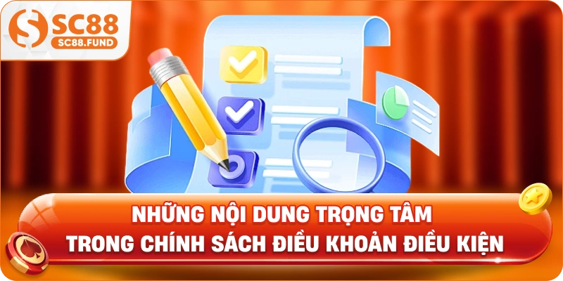 Những nội dung trọng tâm trong chính sách điều khoản điều kiện